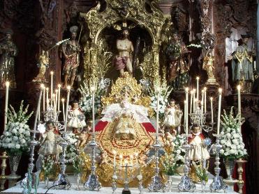 Detalle del montaje del Altar 